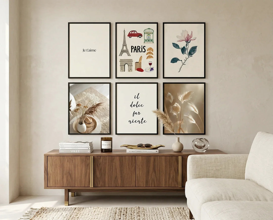 Beige posters och tavlor – skapa en lugn och modern inredning