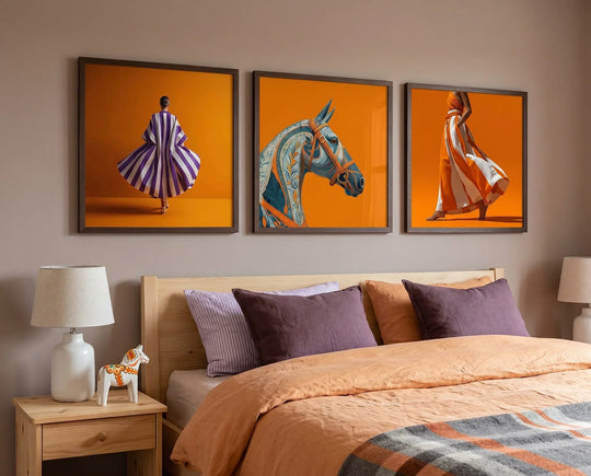 Orange posters och tavlor – skapa värme och liv i ditt hem