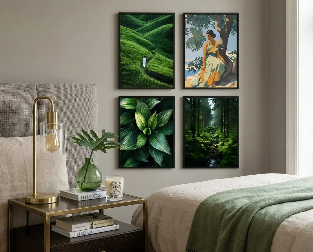 Gröna posters och tavlor – inred med naturens färger