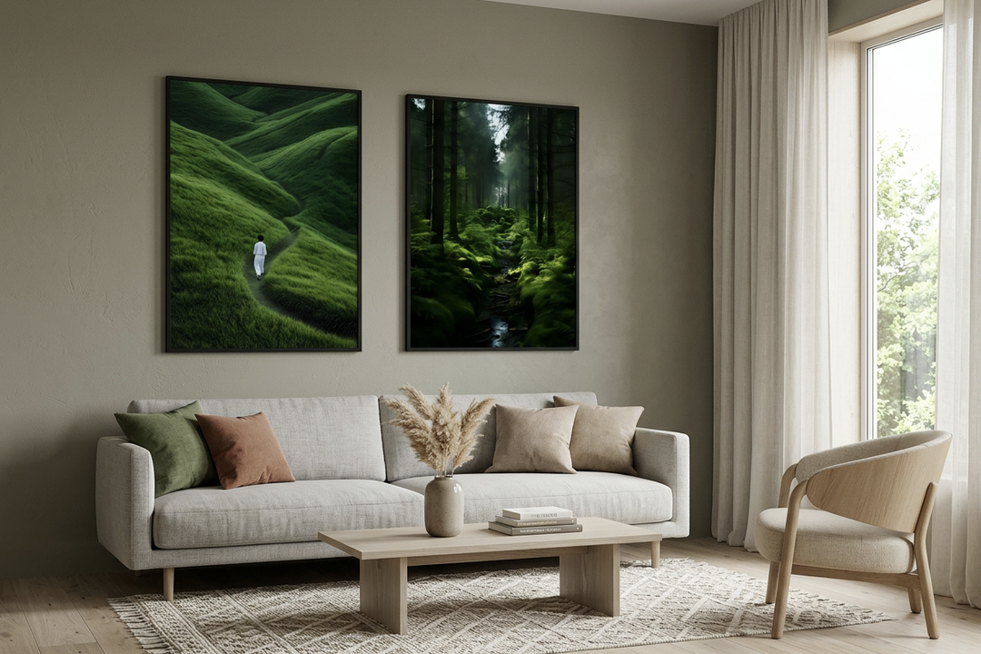 Naturmotiv posters som skapar lugn i hemmet