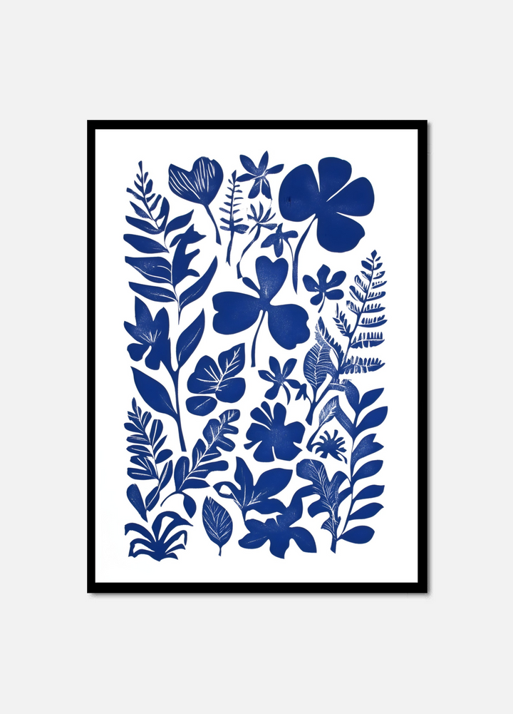 Azure Petals on White