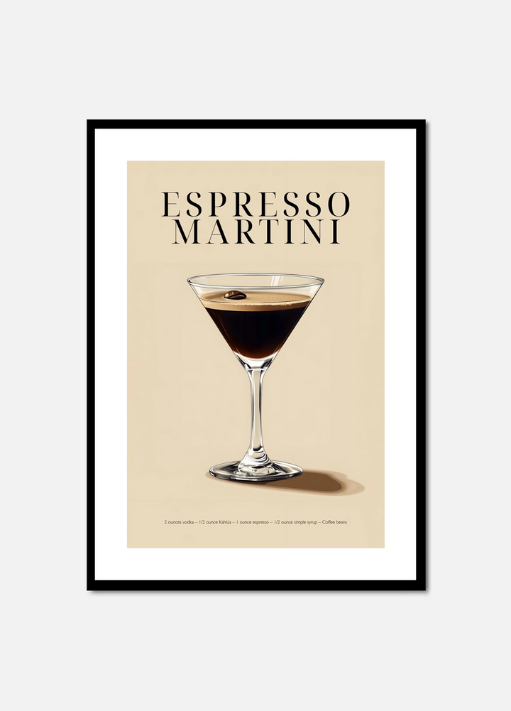 ESPRESSO MARTINI Coctail poster