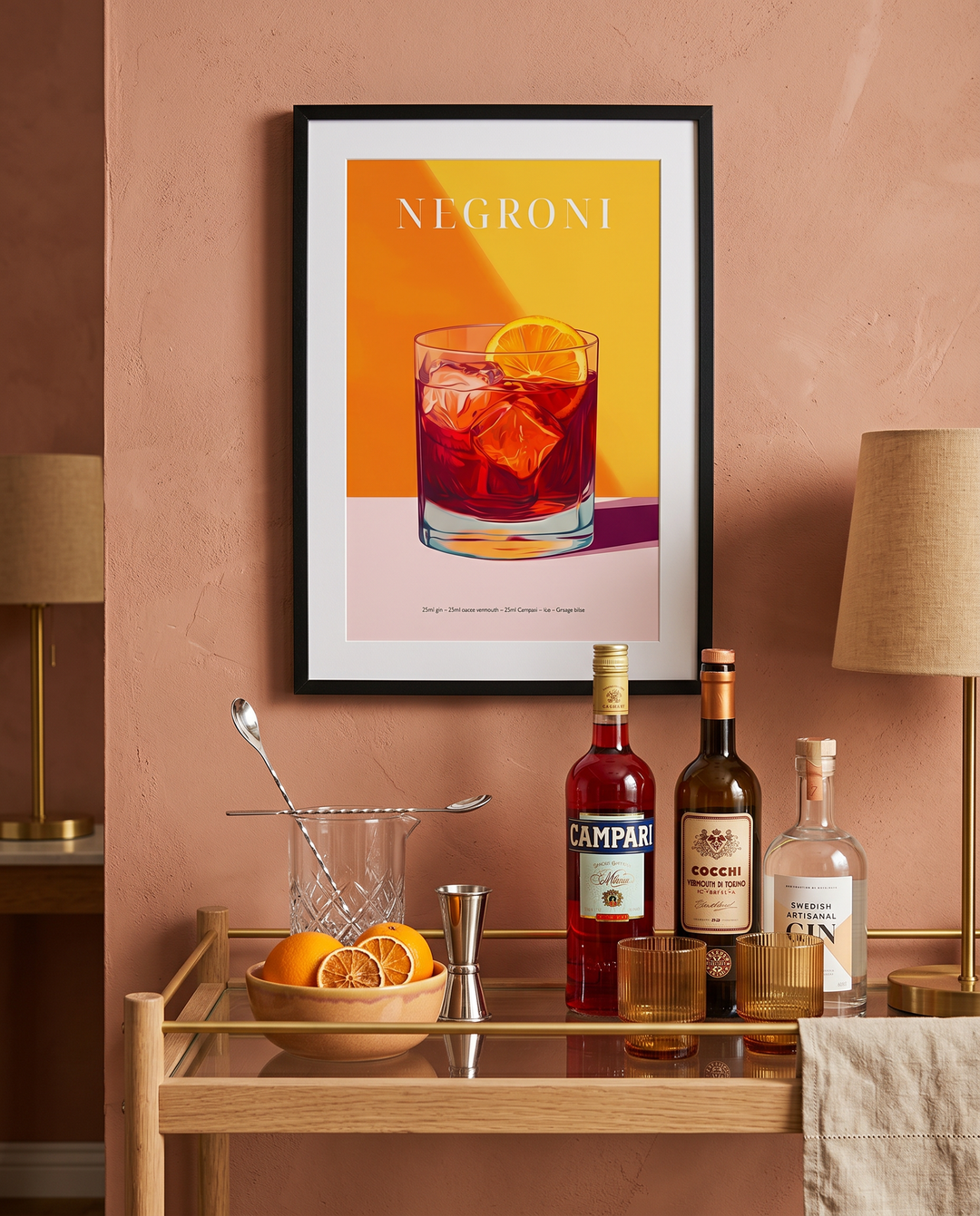 Negroni Cocktail Poster