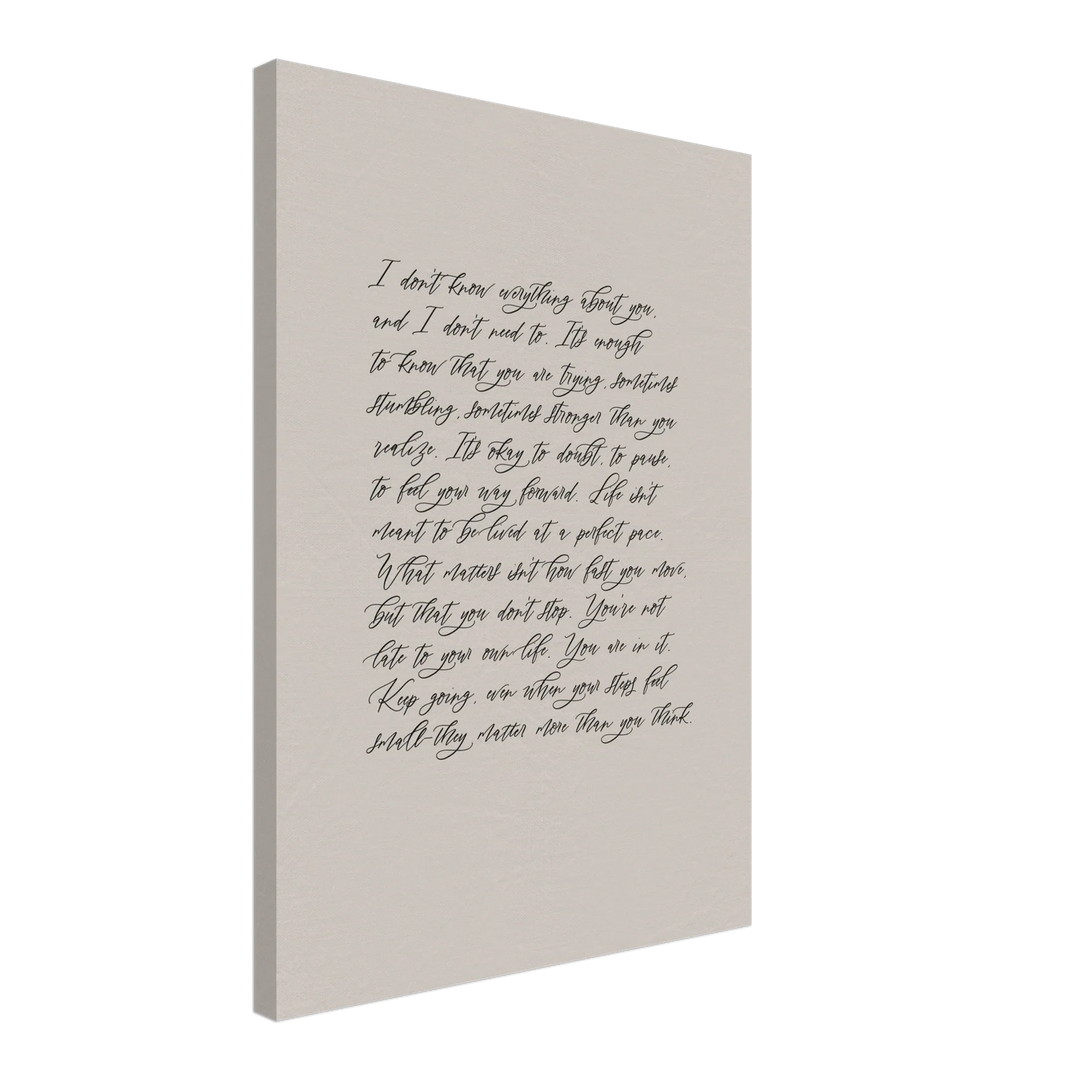 Keep Going - The letter