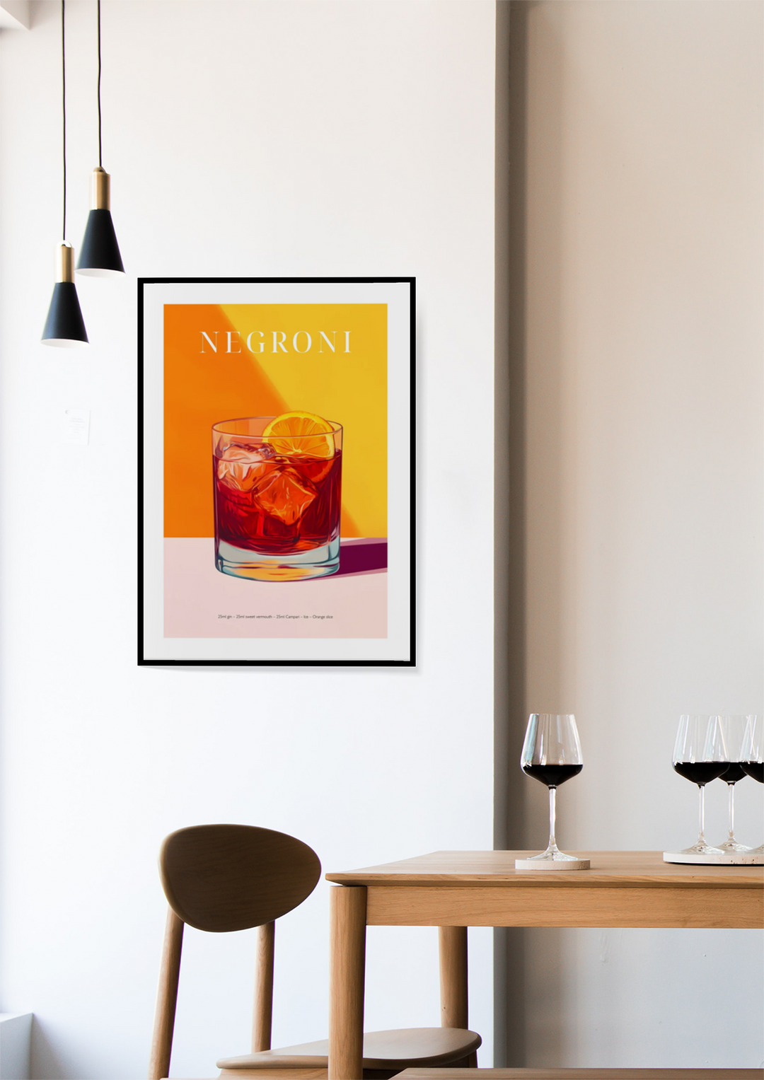 Negroni Cocktail Poster