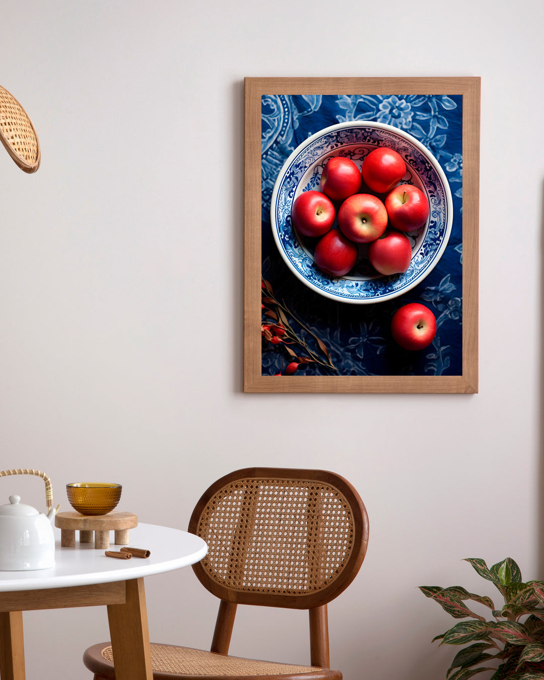 Apples in blue