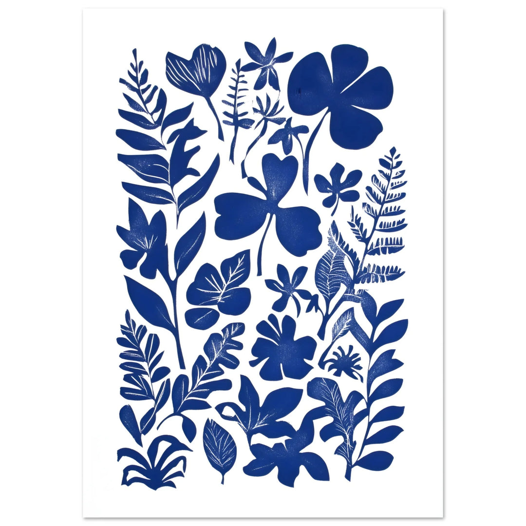 Azure Petals on White