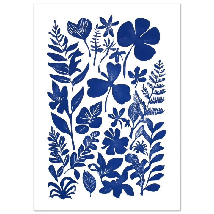 Azure Petals on White