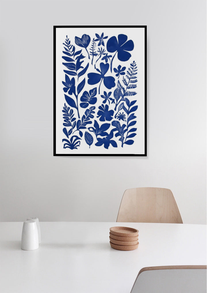 Azure Petals on White