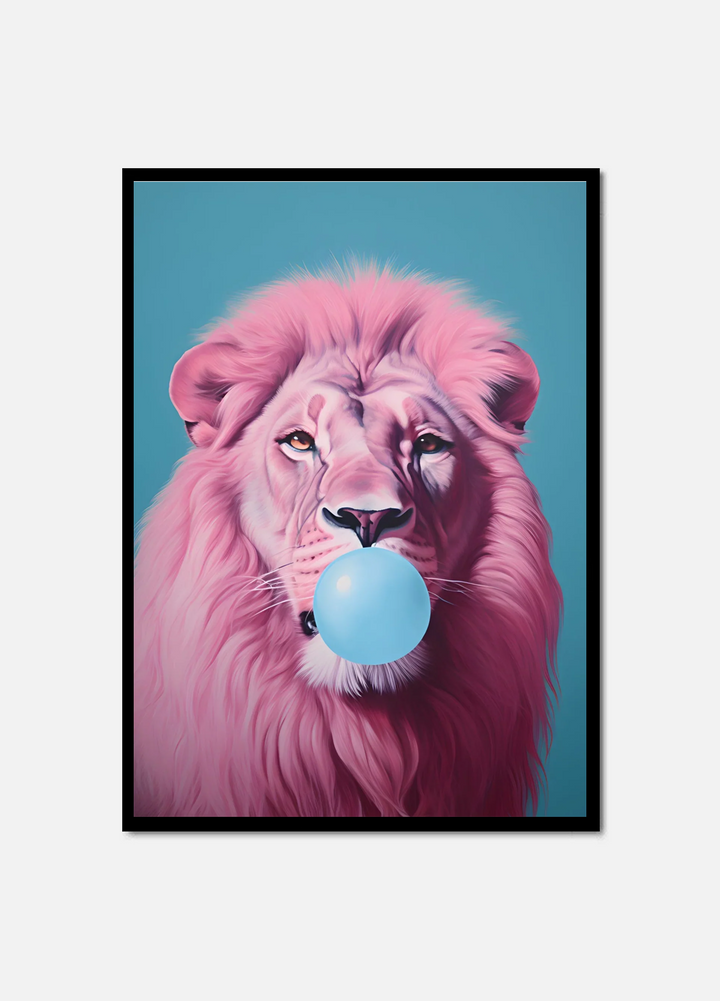 Bubble trouble - pink lion